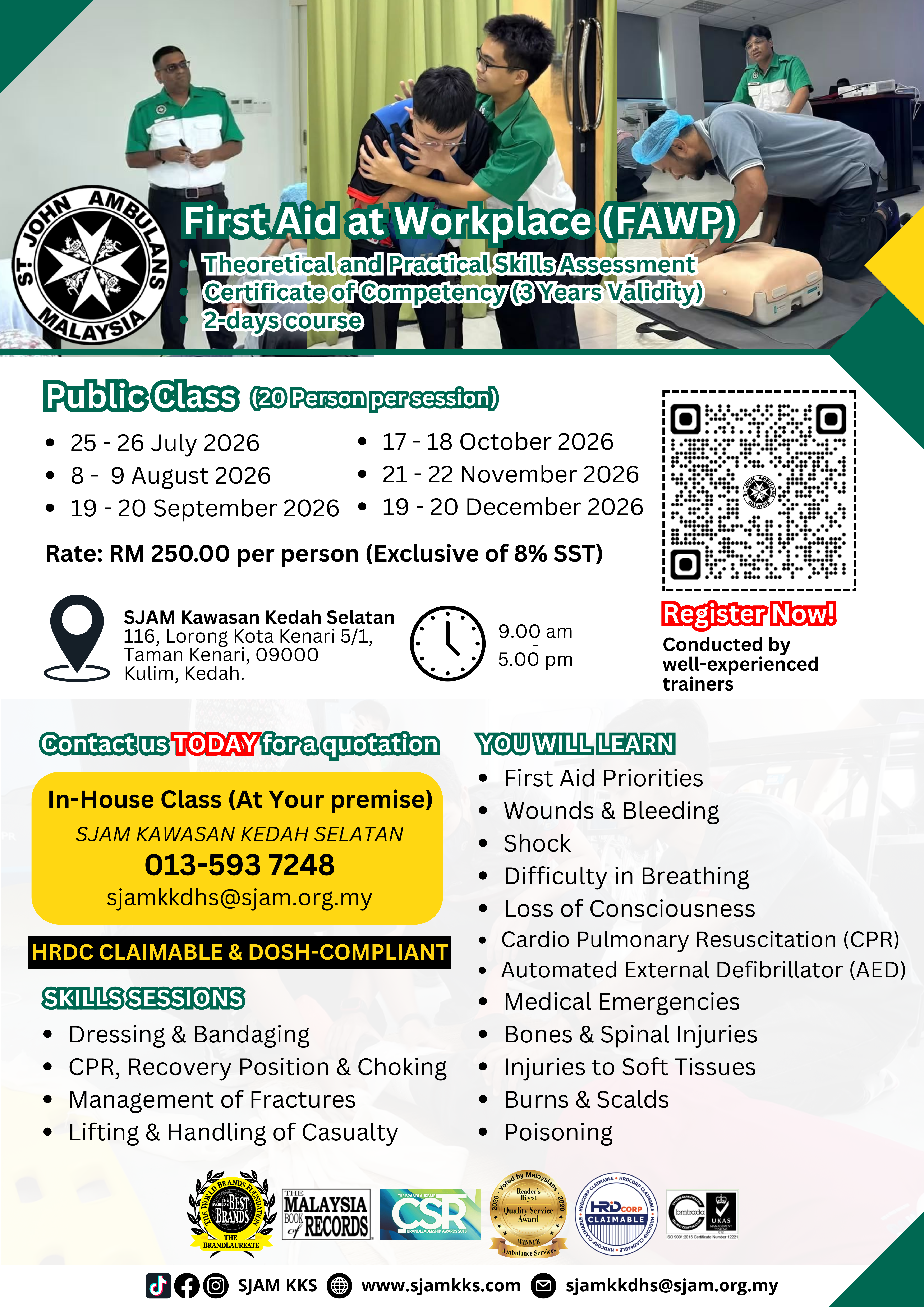 First Aid At Workplace (FAWP) – ST. JOHN AMBULANS MALAYSIA, KAWASAN ...